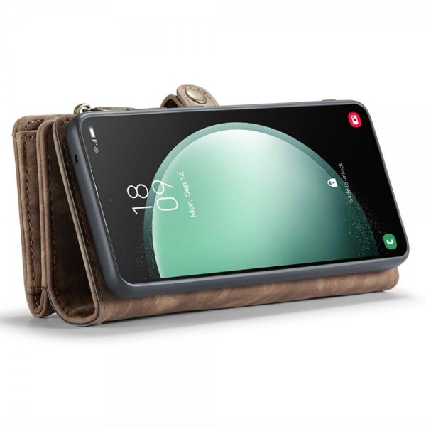 CaseMe Samsung Galaxy S23 FE Etui 008 Series Avtakbart Deksel Brun