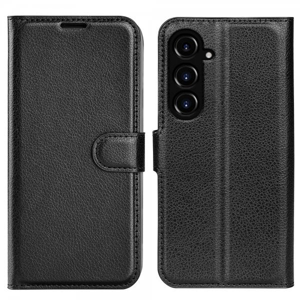 Samsung Galaxy S23 FE Etui Litchi Svart