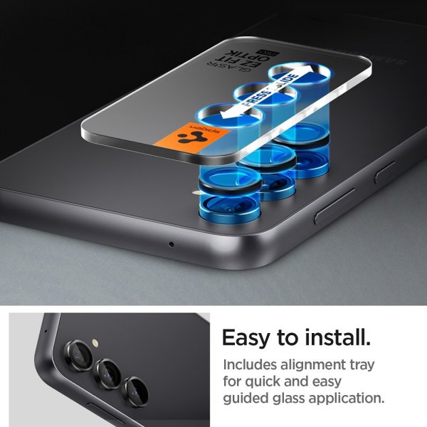 Spigen Samsung Galaxy S23 FE Kamerabeskytter Glas.tR EZ Fit Optik Pro 2-pakning Svart
