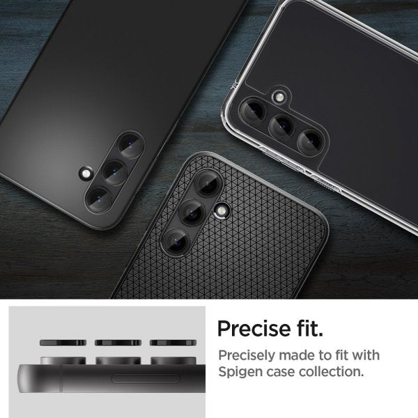 Spigen Samsung Galaxy S23 FE Kamerabeskytter Glas.tR EZ Fit Optik Pro 2-pakning Svart