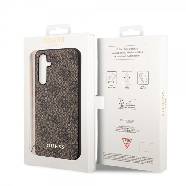 Guess Samsung Galaxy S23 FE Deksel 4G Charm Brun