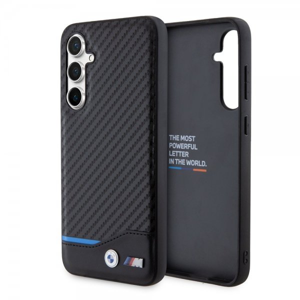 BMW Samsung Galaxy S23 FE Deksel Carbon Blue Line Svart