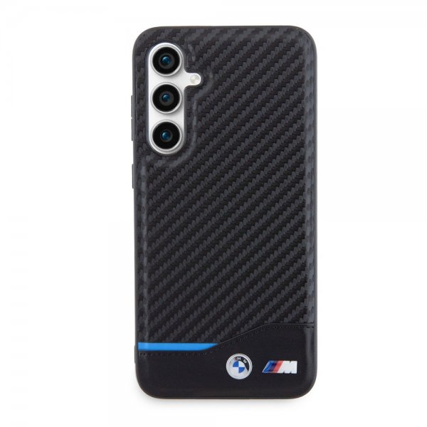 BMW Samsung Galaxy S23 FE Deksel Carbon Blue Line Svart