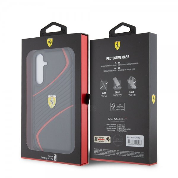 Ferrari Samsung Galaxy S23 FE Deksel Carbon Twist Svart