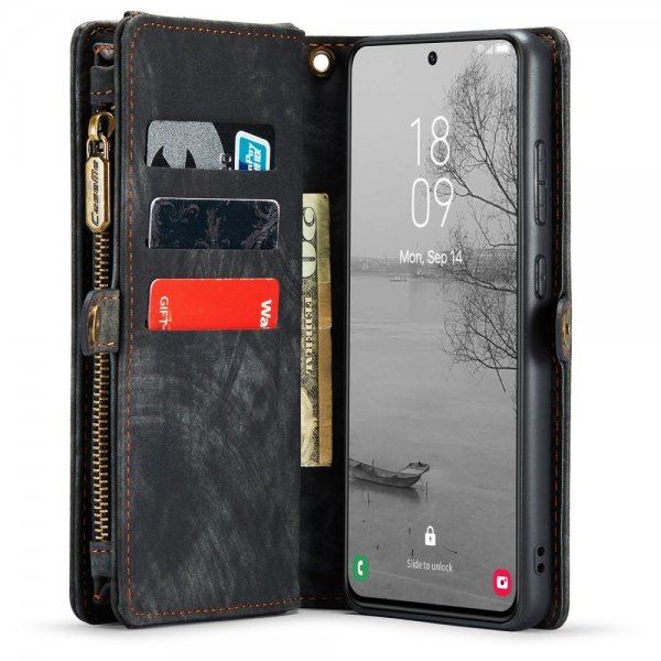 CaseMe Samsung Galaxy S23 Etui 008 Series Avtakbart Deksel Svart