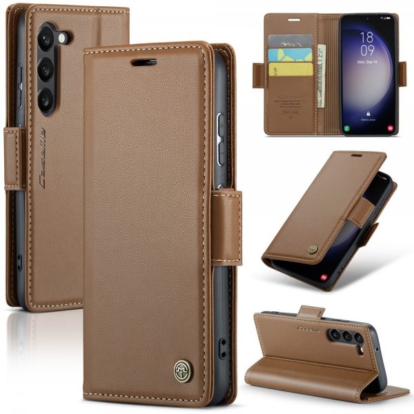 CaseMe Samsung Galaxy S23 Etui 023 Series Brun
