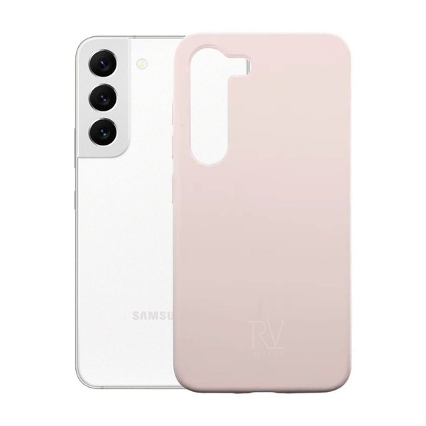 Rvelon Samsung Galaxy S23 Deksel Silikon Sandrosa