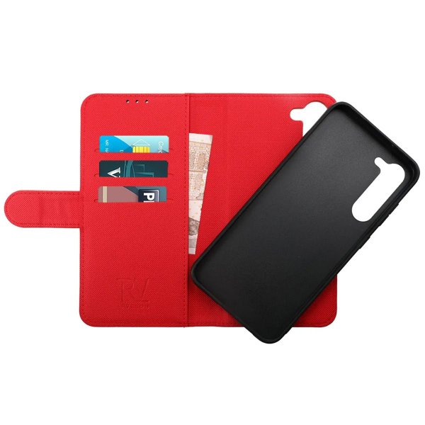 Rvelon Samsung Galaxy S23 Etui Detachable Wallet Case Rød