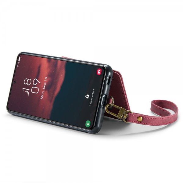 CaseMe Samsung Galaxy S23 Plus Deksel C20 Kortlomme Glidelås Rød