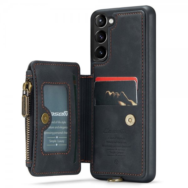 CaseMe Samsung Galaxy S23 Plus Deksel C20 Kortlomme Glidelås Svart