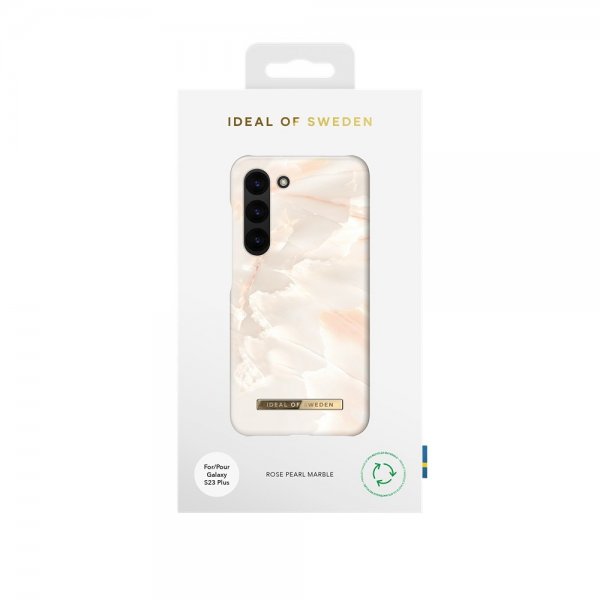 Ideal of Sweden Samsung Galaxy S23 Plus Deksel Fashion Case Rose Pearl Marble