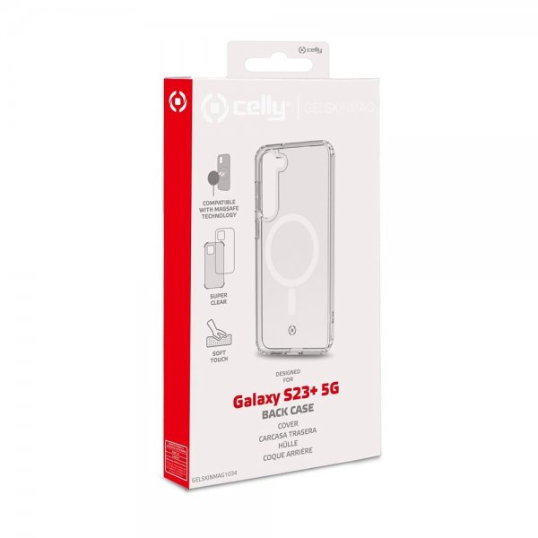 Celly Samsung Galaxy S23 Plus Deksel GELSKINMAG MagSafe Transparent