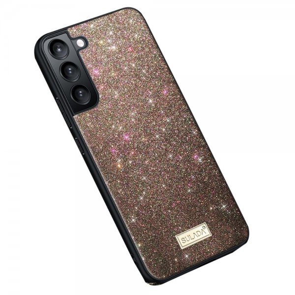 Sulada Samsung Galaxy S23 Plus Deksel Glitter Rosegull