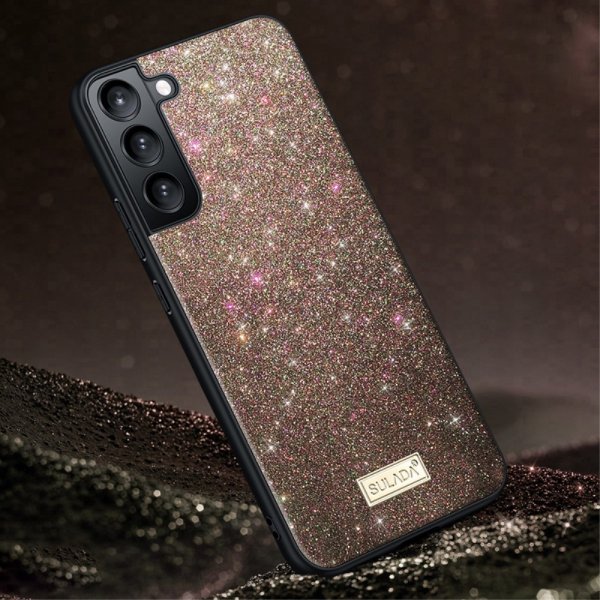 Sulada Samsung Galaxy S23 Plus Deksel Glitter Rosegull