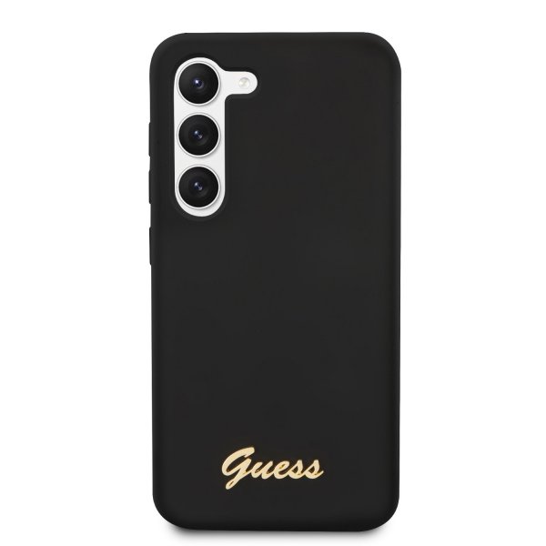 Guess Samsung Galaxy S23 Plus Deksel Liquid Silicone Metal Logo Svart