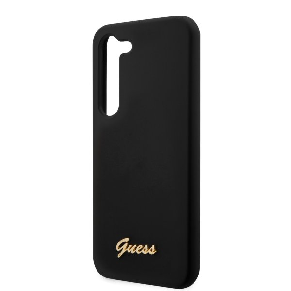 Guess Samsung Galaxy S23 Plus Deksel Liquid Silicone Metal Logo Svart