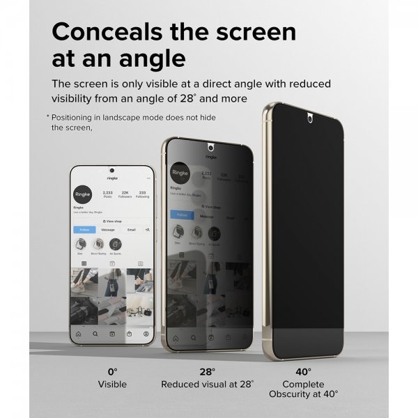 Ringke Samsung Galaxy S23 Plus Skjermbeskytter Privacy Glass