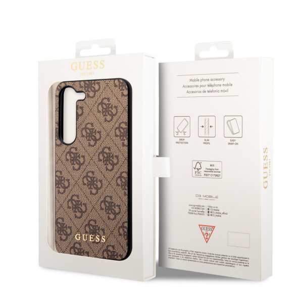 Guess Samsung Galaxy S23 Deksel 4G Charms Brun