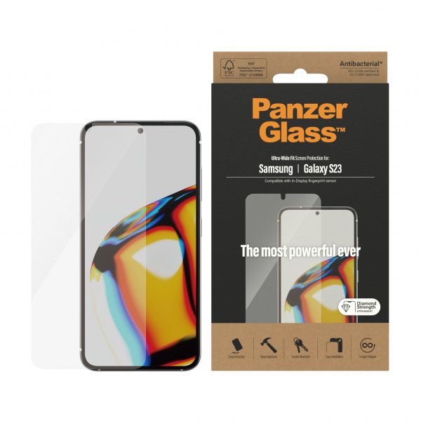 PanzerGlass Samsung Galaxy S23 Skjermbeskytter Ultra-Wide Fit