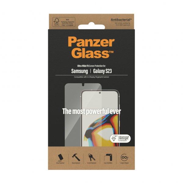 PanzerGlass Samsung Galaxy S23 Skjermbeskytter Ultra-Wide Fit