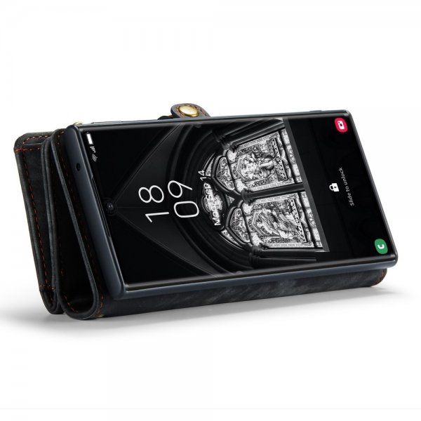 CaseMe Samsung Galaxy S23 Ultra Etui 008 Series Avtakbart Deksel Svart