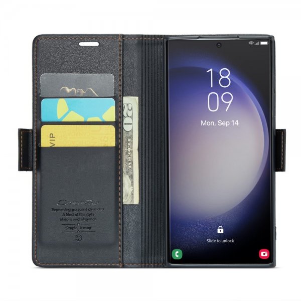 CaseMe Samsung Galaxy S23 Ultra Etui 023 Series Svart
