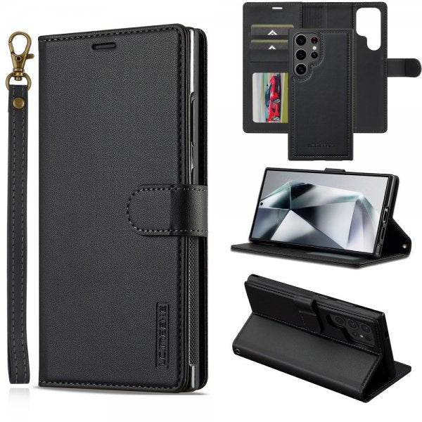 Lc.Imeeke Samsung Galaxy S23 Ultra Etui Avtagbart Deksel L2 Series MagSafe Svart