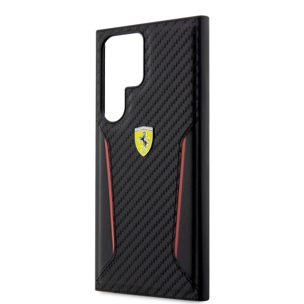 Ferrari Samsung Galaxy S23 Ultra Deksel Carbon & Stripe Svart