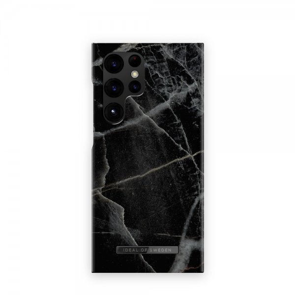 Ideal of Sweden Samsung Galaxy S23 Ultra Deksel Fashion Case Black Thunder Marble