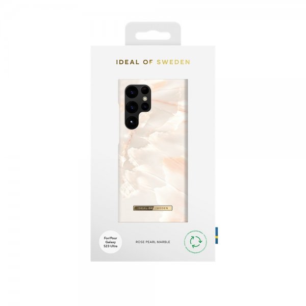 Ideal of Sweden Samsung Galaxy S23 Ultra Deksel Fashion Case Rose Pearl Marble