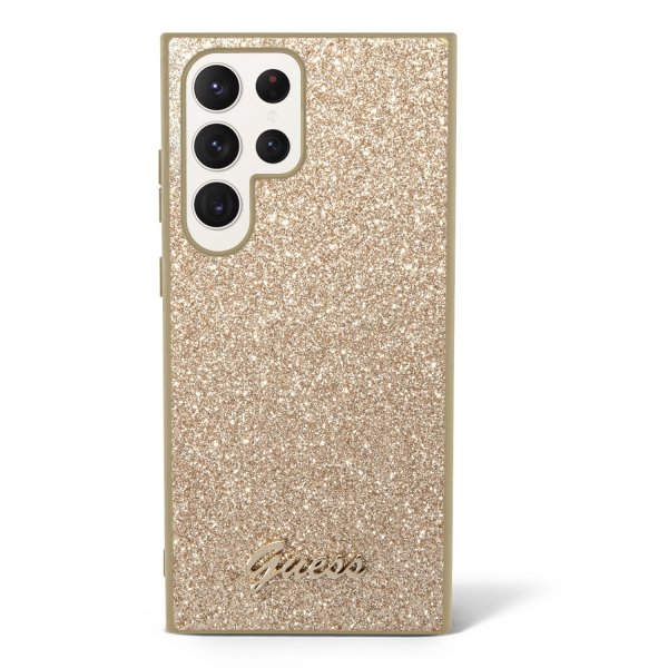 Guess Samsung Galaxy S23 Ultra Deksel Fixed Glitter Case Gull