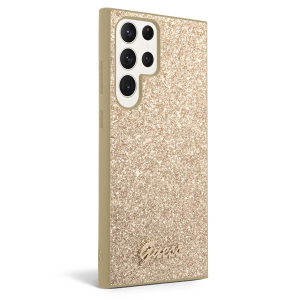 Guess Samsung Galaxy S23 Ultra Deksel Fixed Glitter Case Gull