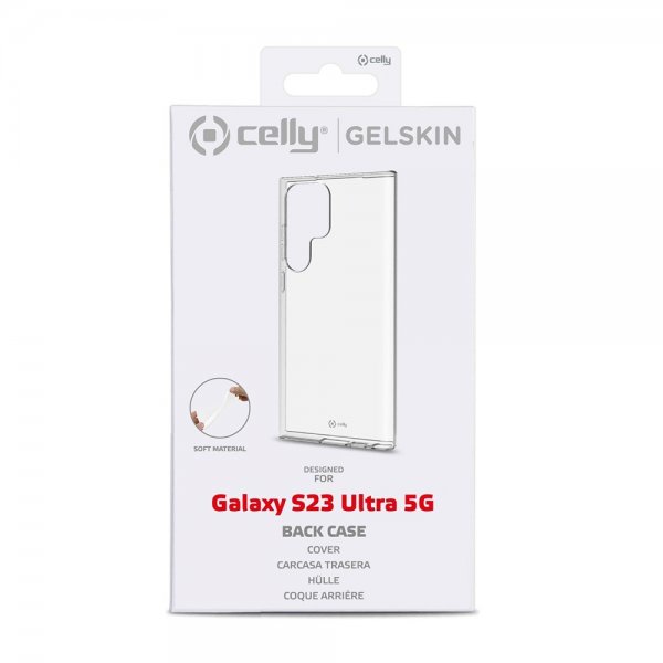 Celly Samsung Galaxy S23 Ultra Deksel GELSKIN Klar