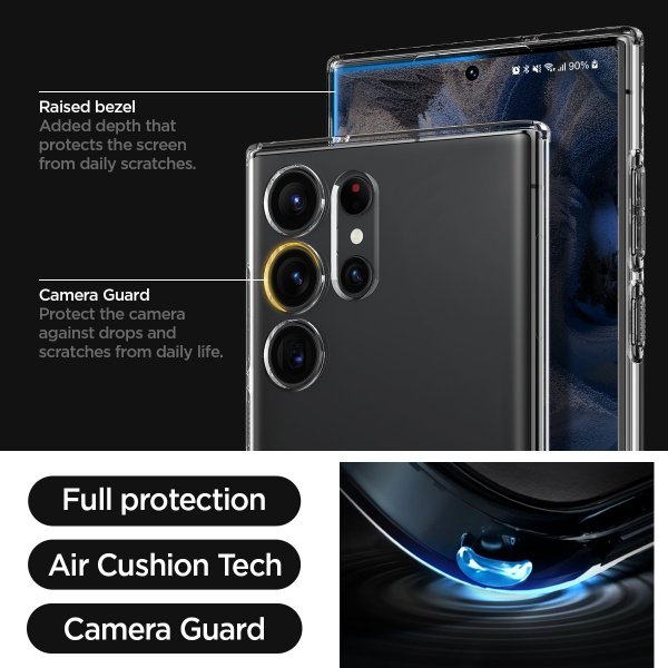 Spigen Samsung Galaxy S23 Ultra Deksel Liquid Crystal Crystal Clear