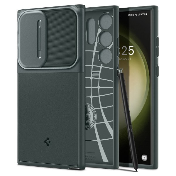 Spigen Samsung Galaxy S23 Ultra Deksel Optik Armor Abyss Green