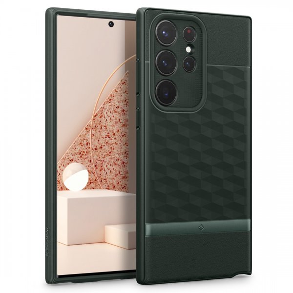 Caseology Samsung Galaxy S23 Ultra Deksel Parallax Midnight Green
