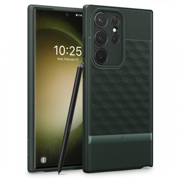 Caseology Samsung Galaxy S23 Ultra Deksel Parallax Midnight Green