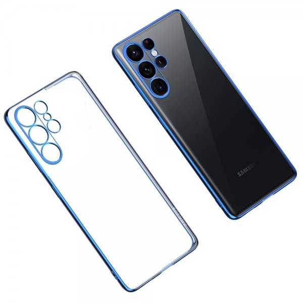 Sulada Samsung Galaxy S23 Ultra Deksel Belagt Kant Blå
