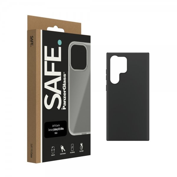 SAFE. by PanzerGlass Samsung Galaxy S23 Ultra Deksel Soft TPU Case Svart