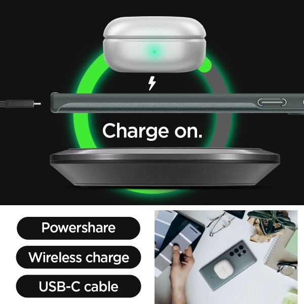 Spigen Samsung Galaxy S23 Ultra Deksel Thin Fit Abyss Green