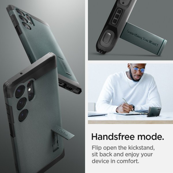 Spigen Samsung Galaxy S23 Ultra Deksel Tough Armor Abyss Green