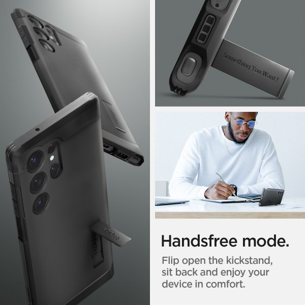 Spigen Samsung Galaxy S23 Ultra Deksel Tough Armor Svart