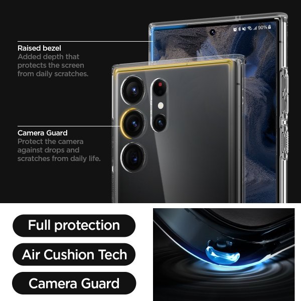 Spigen Samsung Galaxy S23 Ultra Deksel Ultra Hybrid Crystal Clear