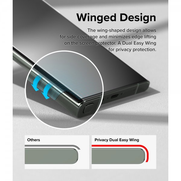 Ringke Samsung Galaxy S23 Ultra Skjermbeskytter Privacy Dual Easy Film