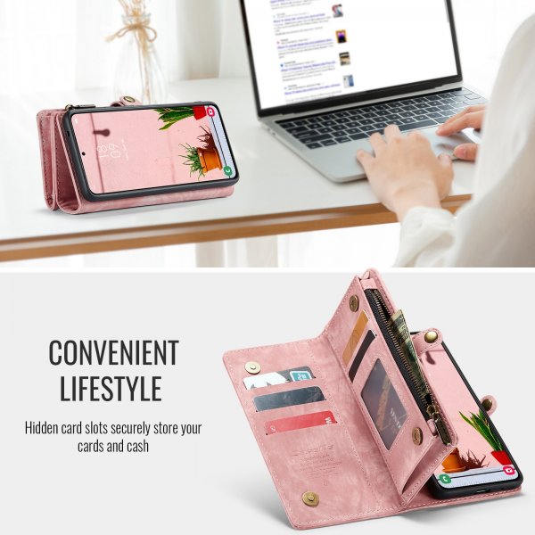 CaseMe Samsung Galaxy S24 FE Etui 008 Series Avtakbart Deksel Rosa