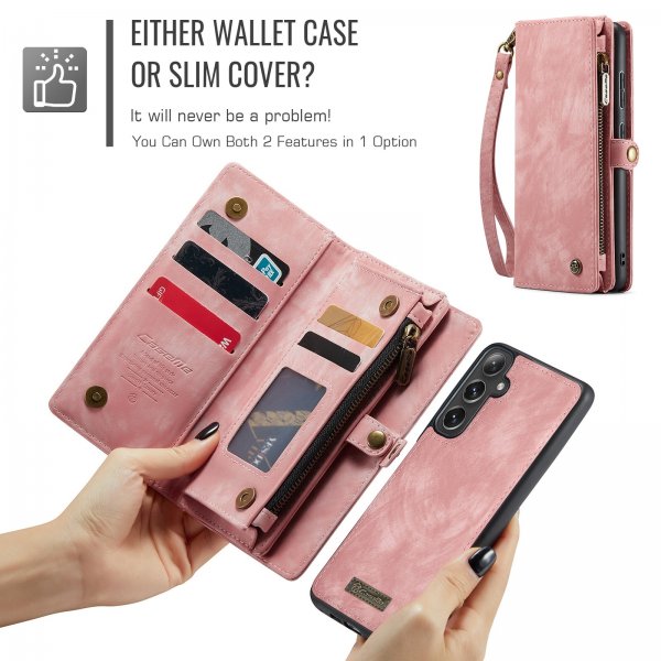 CaseMe Samsung Galaxy S24 FE Etui 008 Series Avtakbart Deksel Rosa