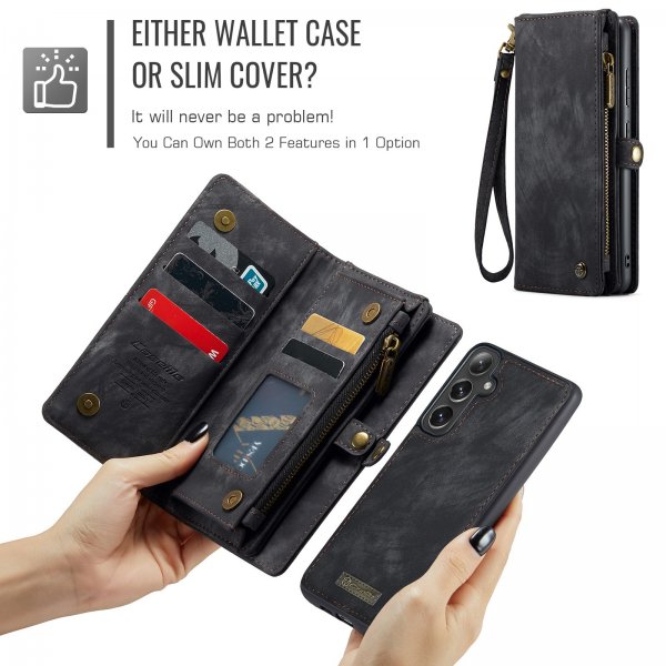 CaseMe Samsung Galaxy S24 FE Etui 008 Series Avtakbart Deksel Svart