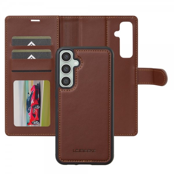 Lc.Imeeke Samsung Galaxy S24 FE Etui Avtagbart Deksel L2 Series MagSafe Brun