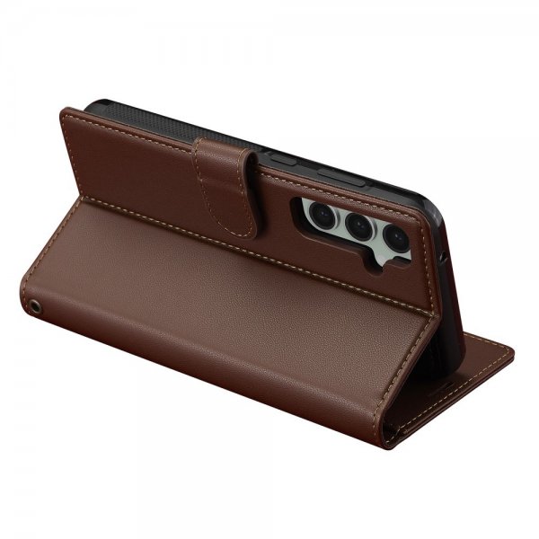 Lc.Imeeke Samsung Galaxy S24 FE Etui Avtagbart Deksel L2 Series MagSafe Brun