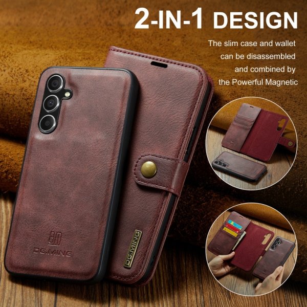 Dg.Ming Samsung Galaxy S24 FE Etui Avtagbart Deksel Rød